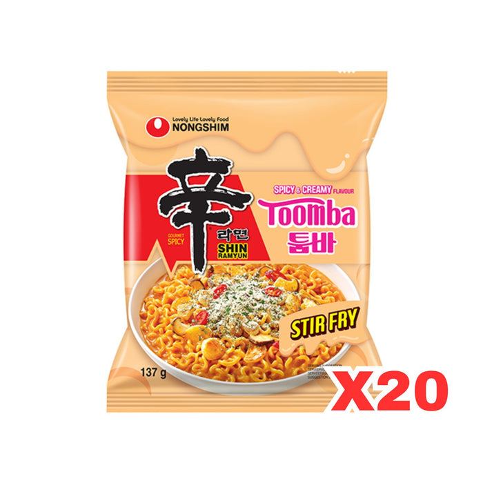 NONGSHIM TOOMBA STIR FRY SHIN RAMYUN 120G, CASE OF 20