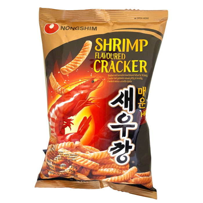 NONGSHIM HOT &amp; SPICY SHRIMP CRACKER - 75G 農心蝦條 (辣味)