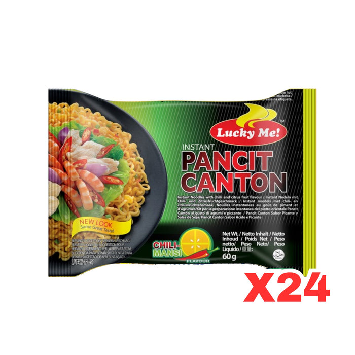 LUCKY ME 辣椒味煎饼广东炒面，每箱 24 x 60 克
