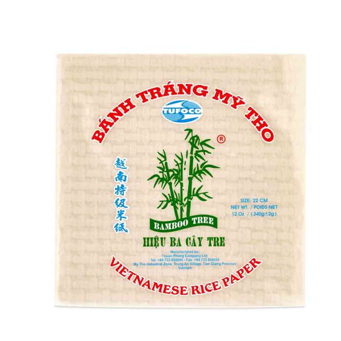 BAMBOO TREE 22CM SQUARE RICE PAPER 340G