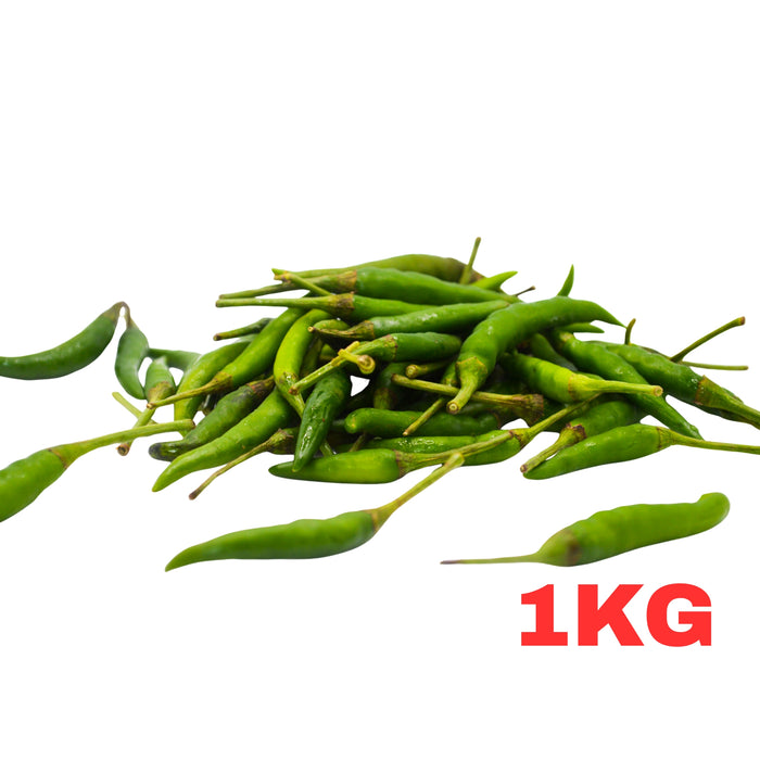 FRESH GREEN CHILLIES 1KG (DISPATCHED MONDAY - THURSDAY)