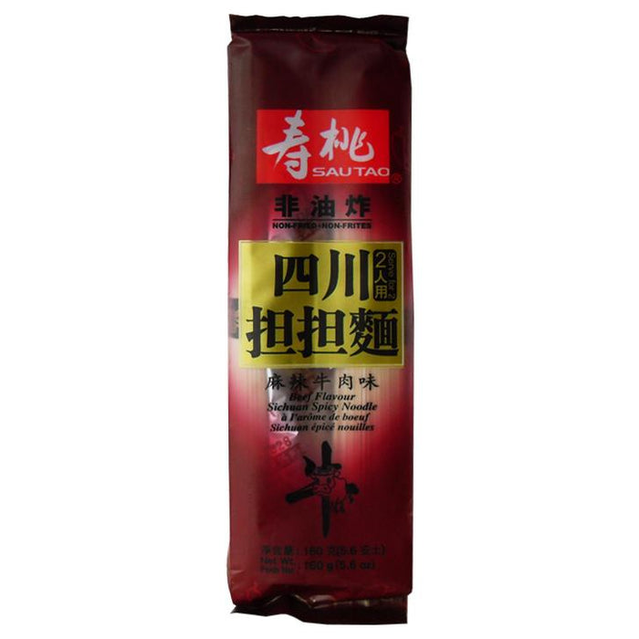 SAU TAO BEEF FLAVOUR SICHUAN SPICY NOODLE 160G 寿桃牌 麻辣牛肉面