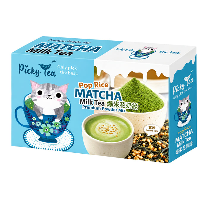 PICKY TEA POP RICE MATCHA MILK TEA 240G