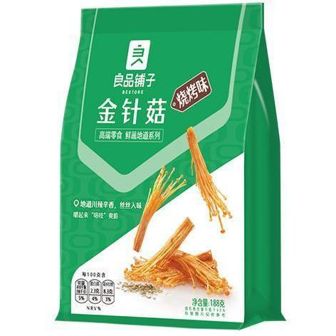 BESTORE NEEDLE MUSHROOM-BBQ 188G 良品鋪子金針菇-燒烤味