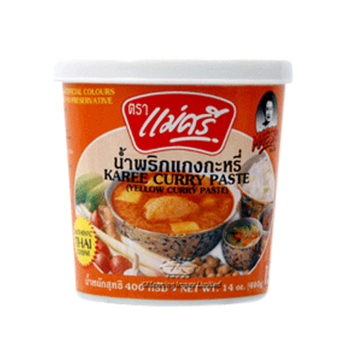 MAESRI YELLOW KAREE VEGAN CURRY PASTE 400G
