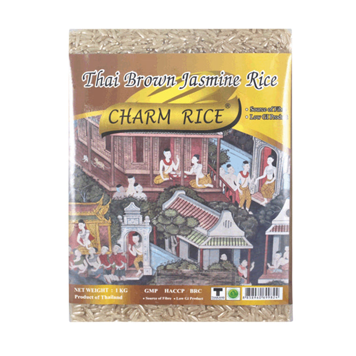 CHARM RICE BROWN THAI JASMINE RICE 1KG