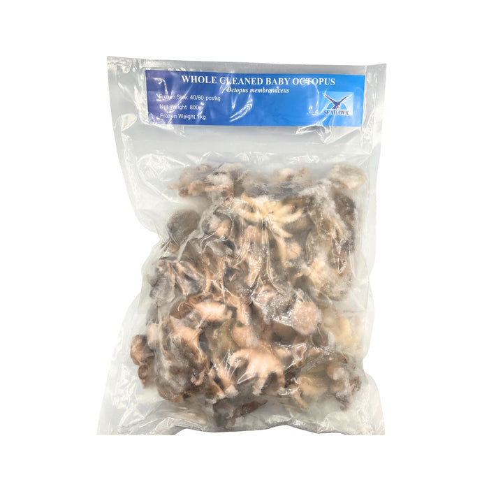 SEAHAWK IQF WHOLE CLEANED BABY OCTOPUS 1KG