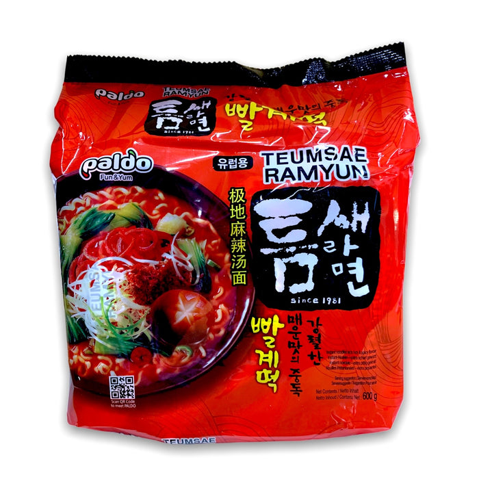 PALDO TEUMSAE NOODLE, 5 PACK 極地麻辣湯麵