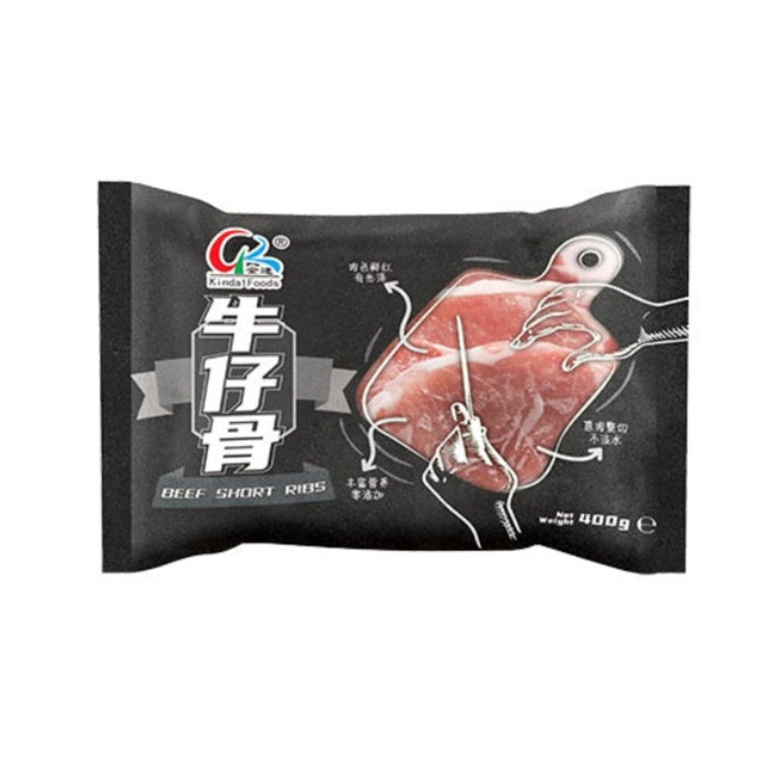 KINDA 冷冻牛小排 400G 金达牛仔骨