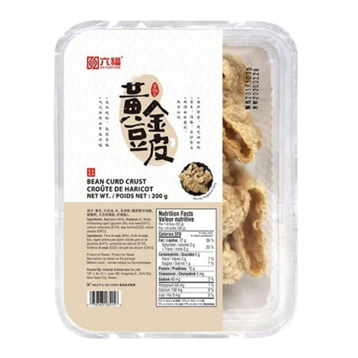 SIX FORTUNE BEAN CURD CRUST 200G 六福黄金豆皮