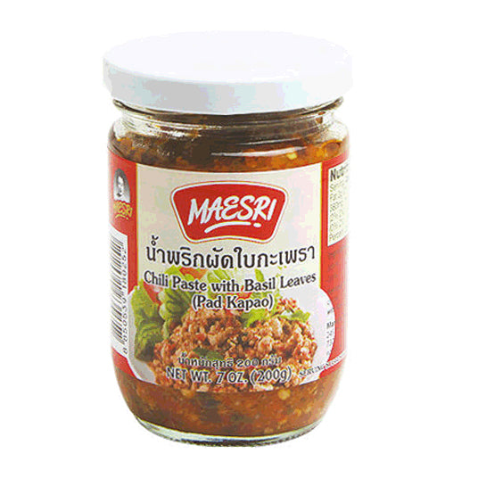 MAESRI CHILLI PASTE WITH BASIL LEAVES 200G