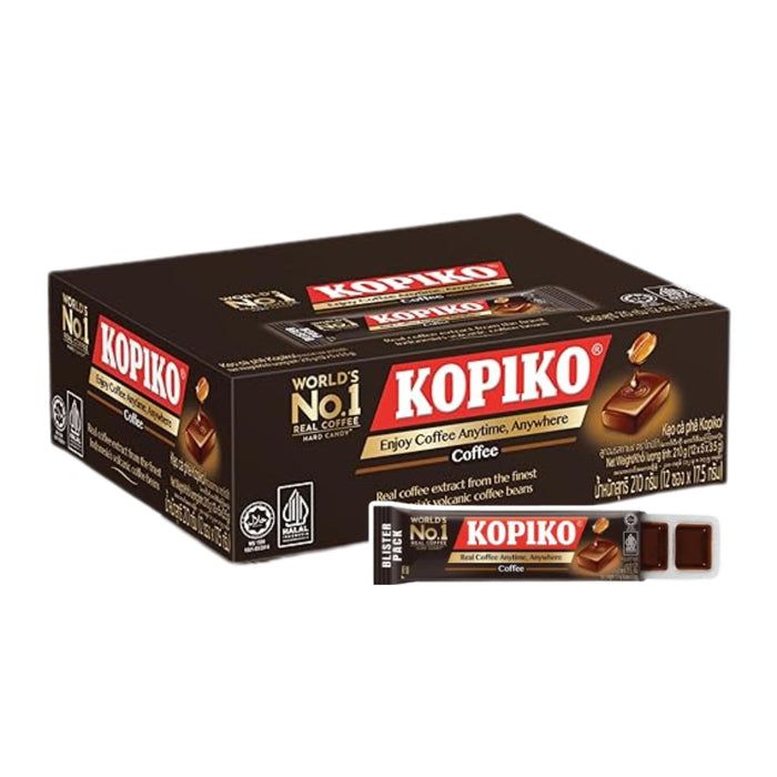 KOPIKO COFFEE CANDY BLISTER PACK 17.5G, CASE OF 12