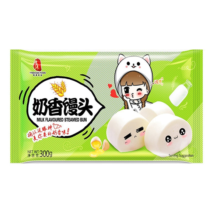 FRESH ASIA MILK FLAVOUR STEAMED BUN 300G 香源奶香小饅頭
