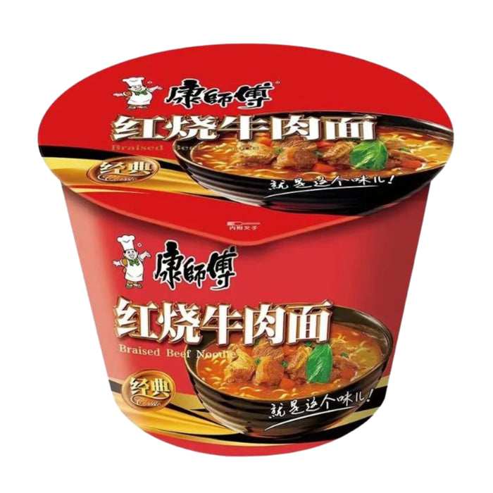MASTER KONG BRAISED BEEF BOWL NOODLE 110G 康師傅红烧牛肉味桶麵