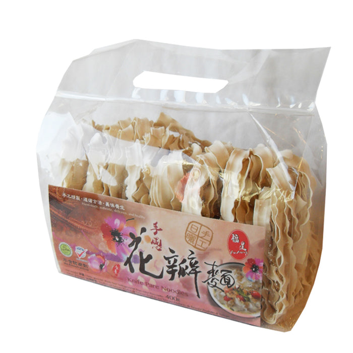 FU XING TAIWAN ORIGINAL KNIFE PARE SLICED NODLE 400G 福星手感花瓣面