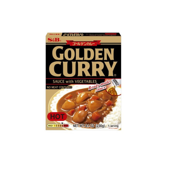 S&B GOLDEN CURRY SAUCE WITH VEGETABLES HOT 230G
