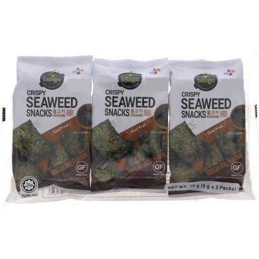 CJ BIBIGO CRISPY SEAWEED BBQ FLAVOUR 3x5G