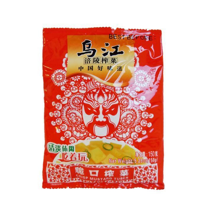 WU JIANG CRISPY FLAVORED MASTARD TUBER 150G 乌江脆口榨菜