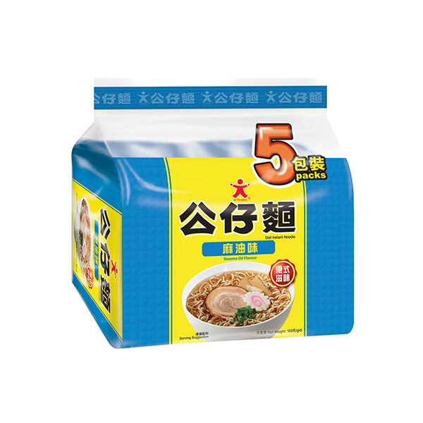 DOLL SESAME OIL FLAVOUR, Pack of 5 公仔麵 (麻油味)