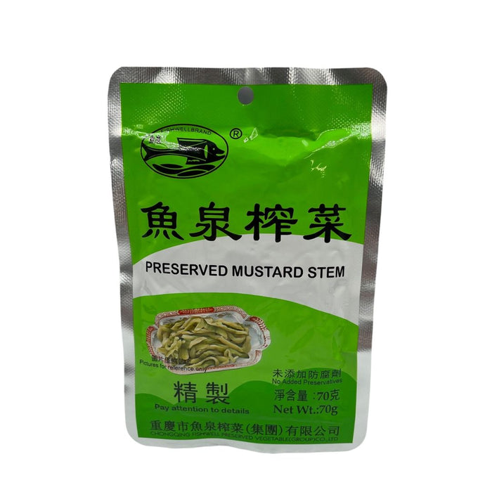 FISHWELL 品牌芥末干 - 70G 鱼泉榨菜