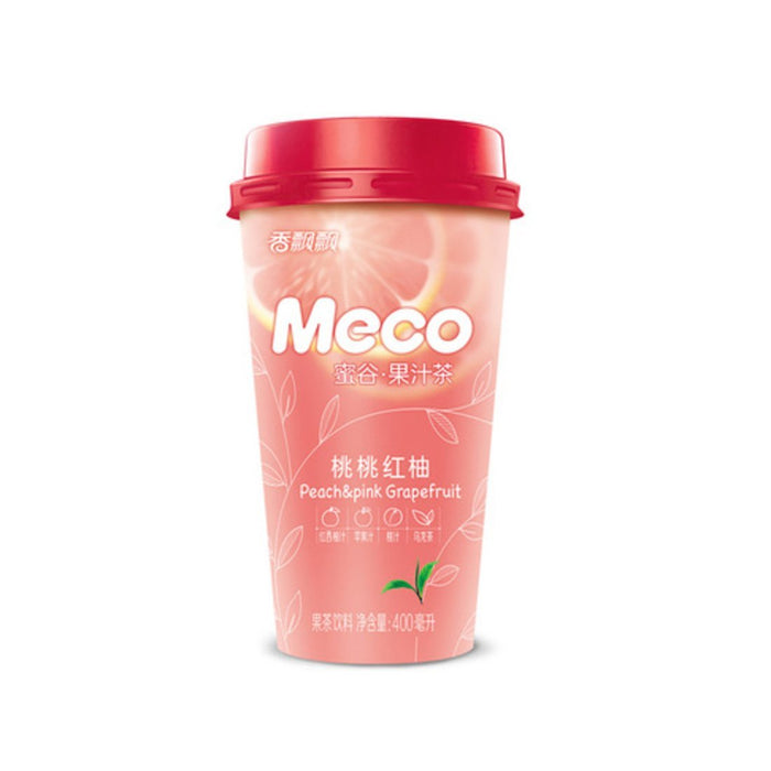 MECO PEACH &amp; PINK FRUIT TEA 400ML MECO 果汁茶（桃桃红柚）