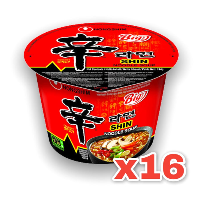 NONGSHIM SHIN RAMYUN BIG BOWL, CASE OF 16