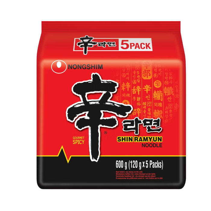NONGSHIM SHIN RAMYUN 120G, PACK OF 5 農心辛拉麵
