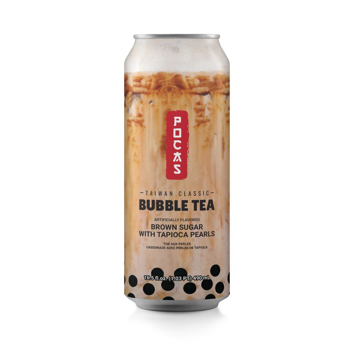 POCAS BROWN SUGAR BUBBLE TEA WITH TAPIOCA PEARLS 490ML