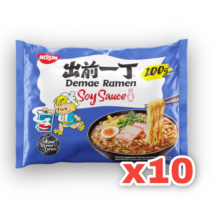 NISSIN DEMAE RAMEN SOY SAUCE, Case of 10