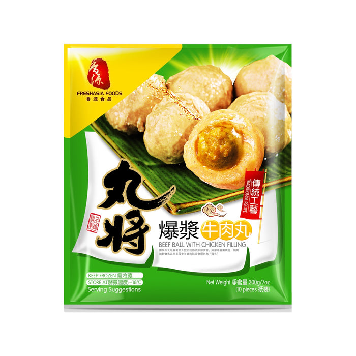 新鲜亚洲鸡肉馅牛肉丸 - 200G