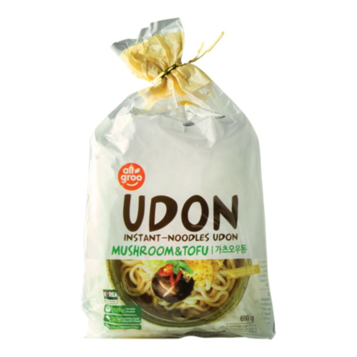 ALLGROO MUSHROOM & TOFU FLAVOUR UDON NOODLES 690G