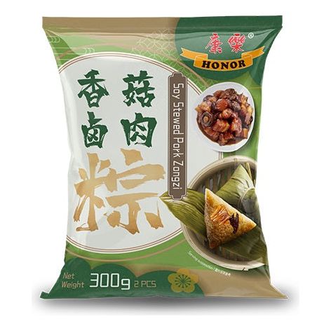 HONOR ZONGZI SOY STEWED PORK RICE DUMPLING 300G 康乐香菇卤肉粽