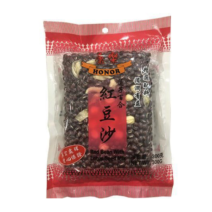 HONOR RED Bean with LOTUS SEED MIX - 300G 康乐莲子百合红豆沙