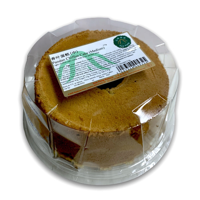 SUN FUNG MEDIUM PANDAN CHIFFON CAKE 370G (APPROX. 3 DAYS SHELF LIFE) 山峰香葉蛋糕 (中)