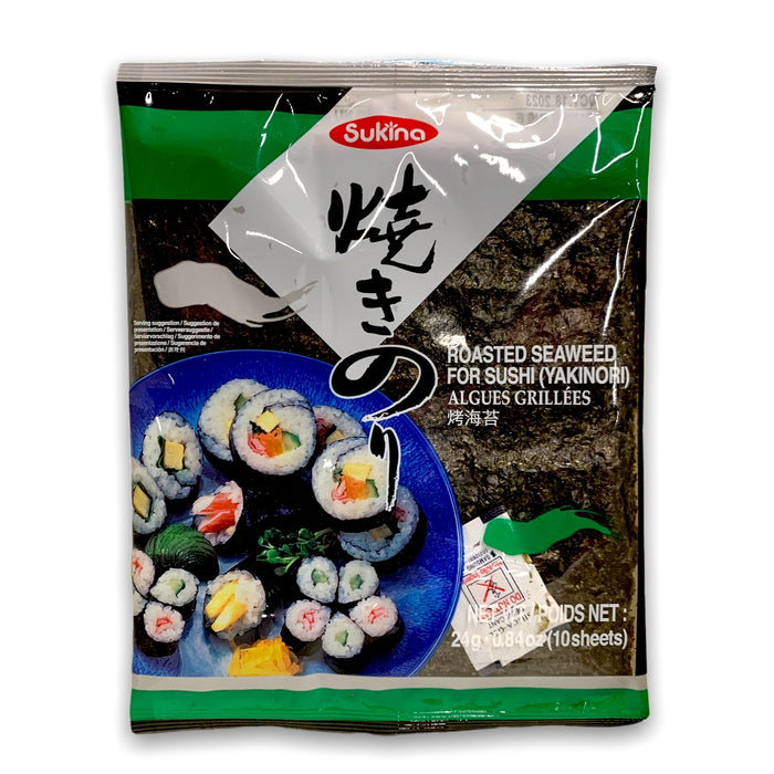 SUKINA KOREAN ROASTED SEAWEED 10 SHEETS - 24G 烤海苔