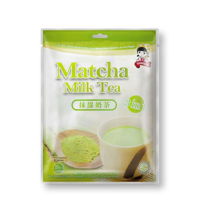 SIGNWIN MATCHA MILK TEA 18 SACHETS 三瀛抹绿奶茶