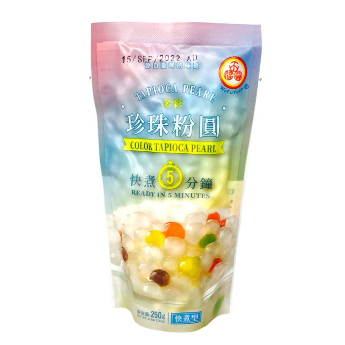 WU FU YUAN COLOURED TAPIOCA 250G 五福圆彩珍珠粉圆