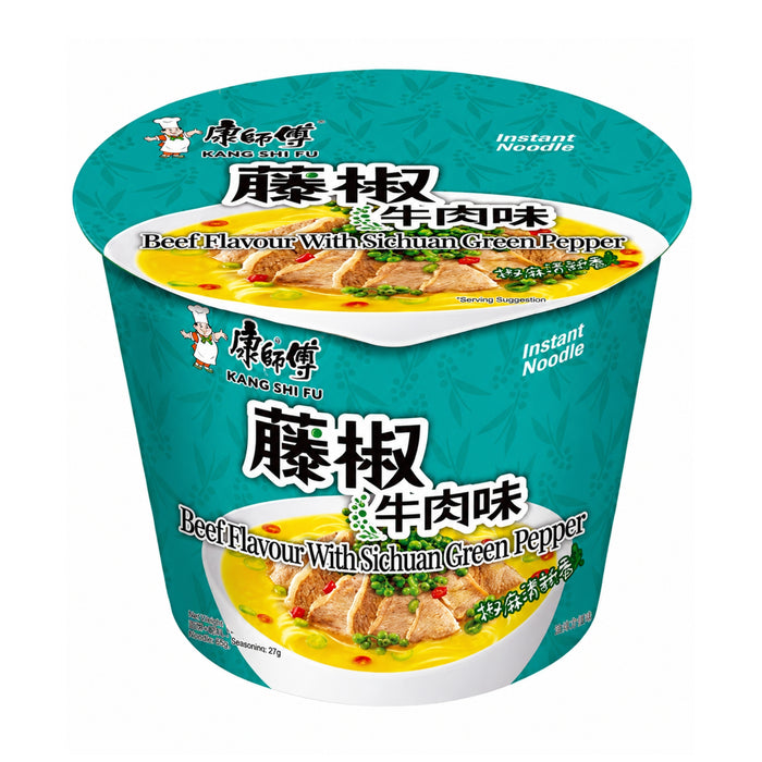 MASTER KONG BEEF WITH SICHUAN GREEN PEPPER BOWL NOODLE 109G