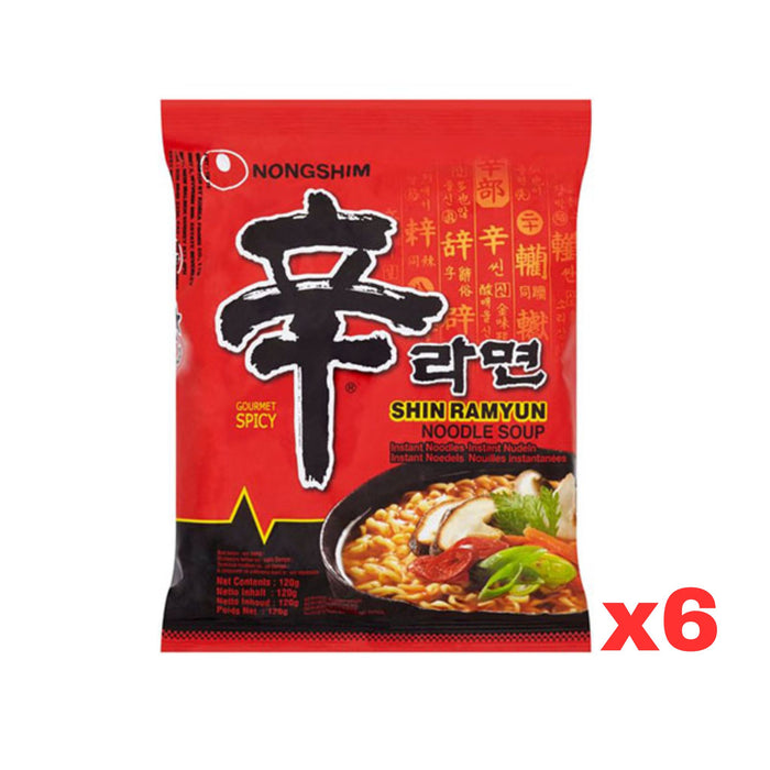 NONGSHIM SHIN RAMYUN 120G, BOX OF 6