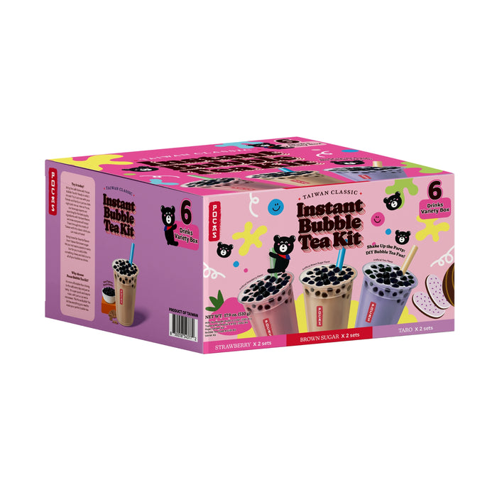 POCAS 6 DRINKS VARIETY PACK INSTANT BUBBLE TEA KIT 510G
