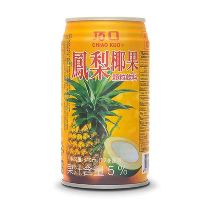 CHIAO KUO PINEAPPLE COCONUT JELLY DRINK 340ML 巧口鳳梨椰果