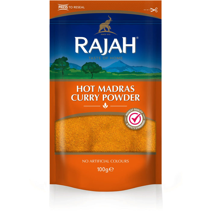 RAJAH HOT MADRAS CURRY POWDER 100G