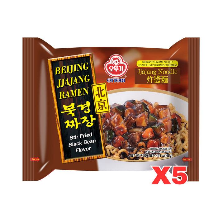 OTTOGI BEIJING STYLE JJAJANG RAMEN 135G, PACK OF 5