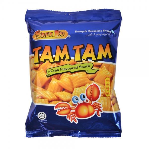 SNEK KU TAM TAM CRAB FLAVOURED SNACKS 80G 蟹味小吃