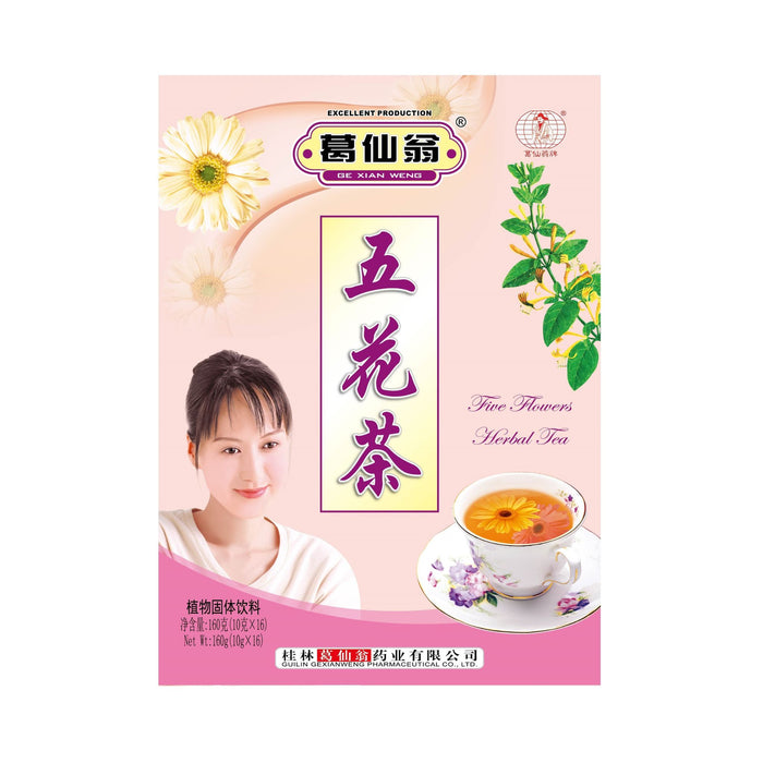 GE XIAN WENG FIVE FLOWERS HERBAL TEA 160G