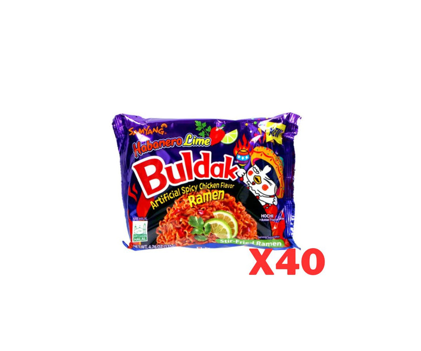 SAMYANG HABANERO & LIME BULDAK HOT CHICKEN INSTANT RAMEN 135G, CASE OF 40