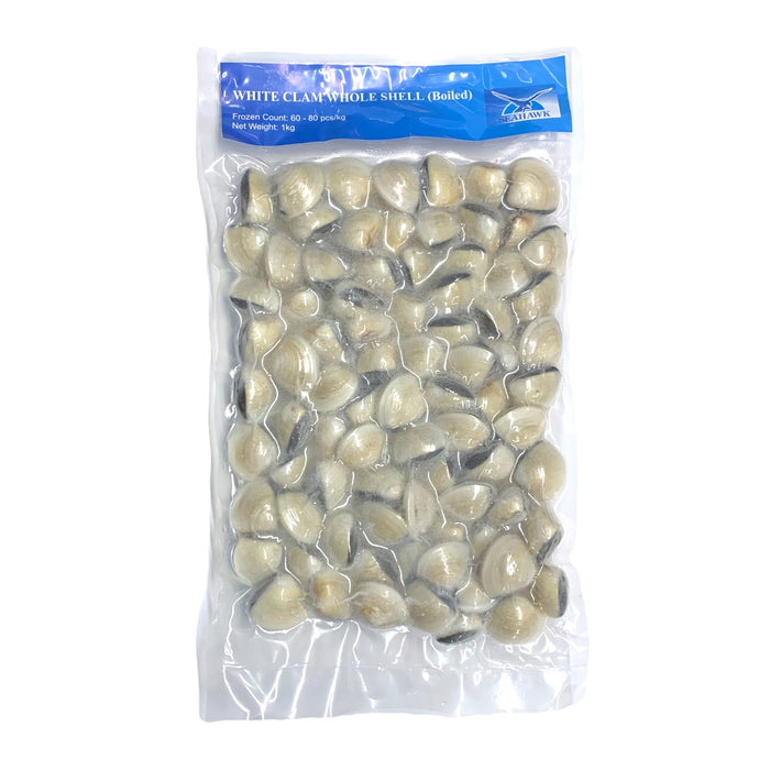 SEAHAWK WHOLE WHITE CLAMS IN SHELL SEAHAWK - 1KG