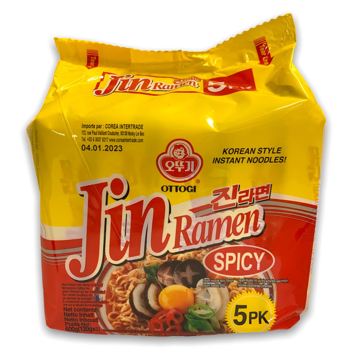 OTTOGI JIN SPICY RAMYUN, PACK OF 5