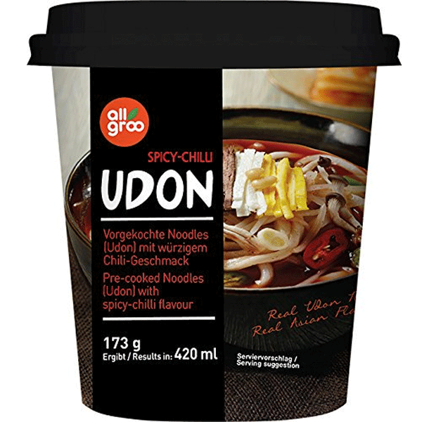 ALLGROO SPICY CHILLI UDON NOODLES 420ML