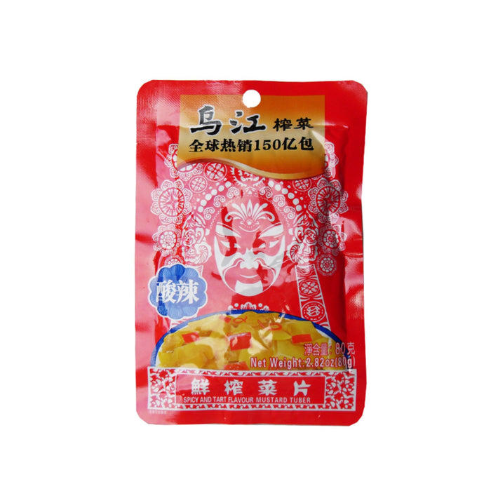 WU JIANG SPICY & TART FLAVOUR MUSTARD TUBER 80G